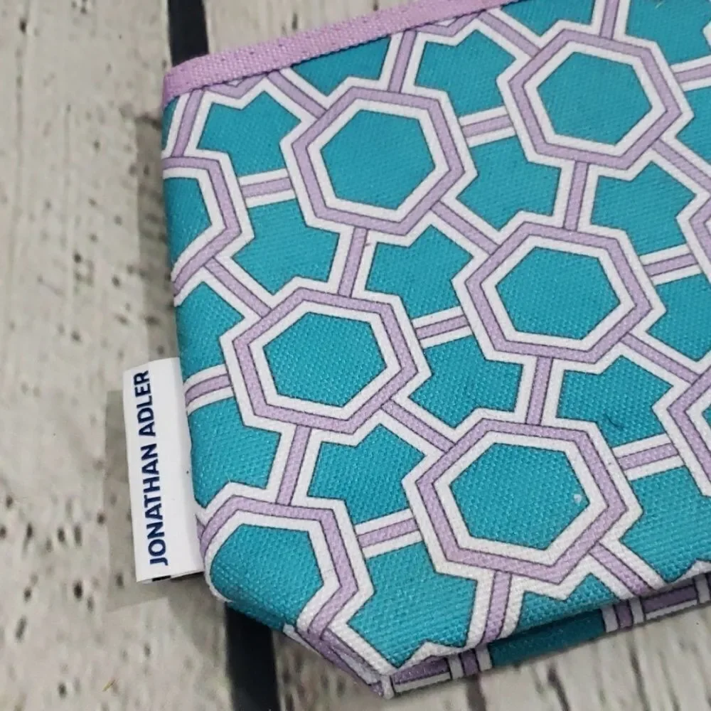 Clinique Jonathan Adler Blue Abstract Makeup Bag